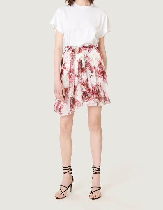 GUETTA FLOWY FLORAL MINI SKIRT